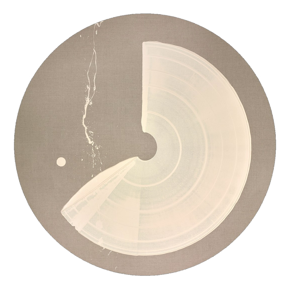 Large Brushstroke Circle Cream
