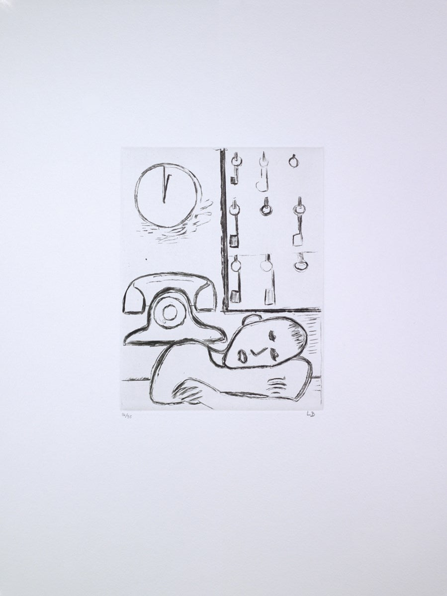 Man, Keys, Phone, Clock
