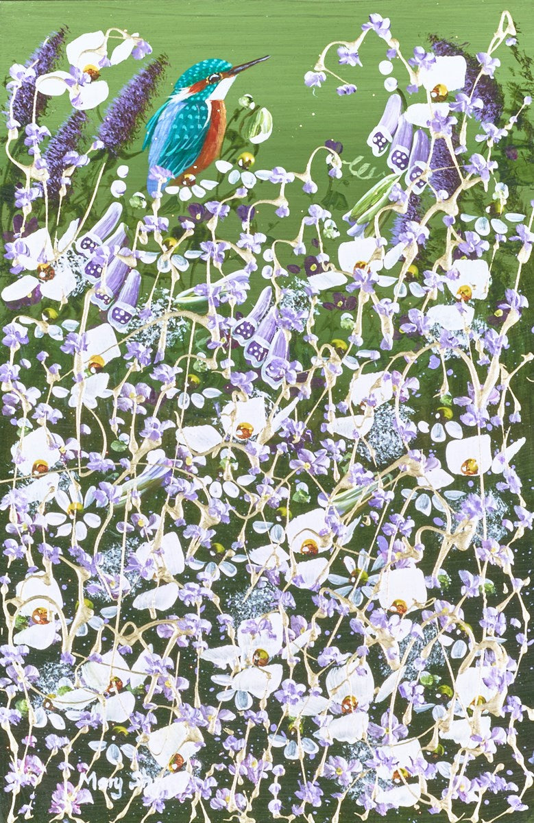 Kingfisher and Spring Florals VI