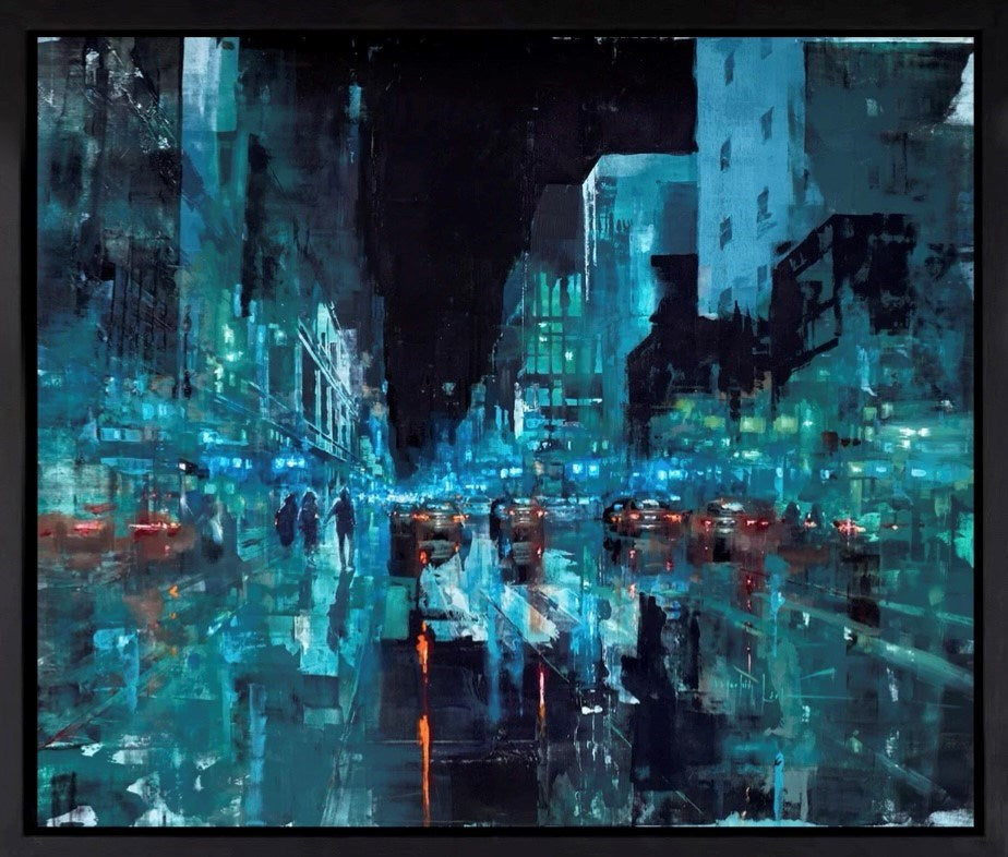 New York Midnight in the City XVIII (Framed)