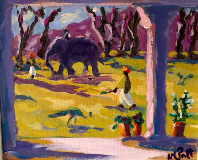 Elephant on the Lawn at Teatime