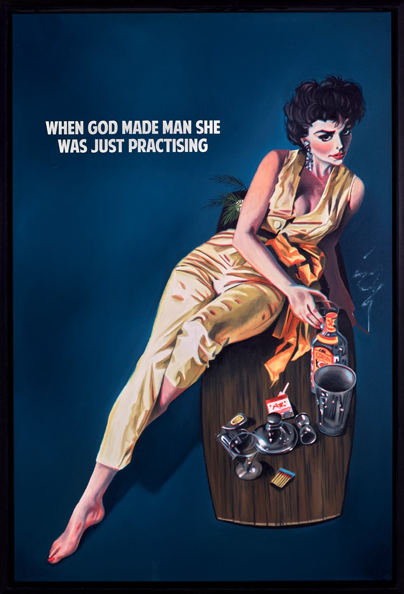 When God Made Man She Was Just Practising (Light Blue)