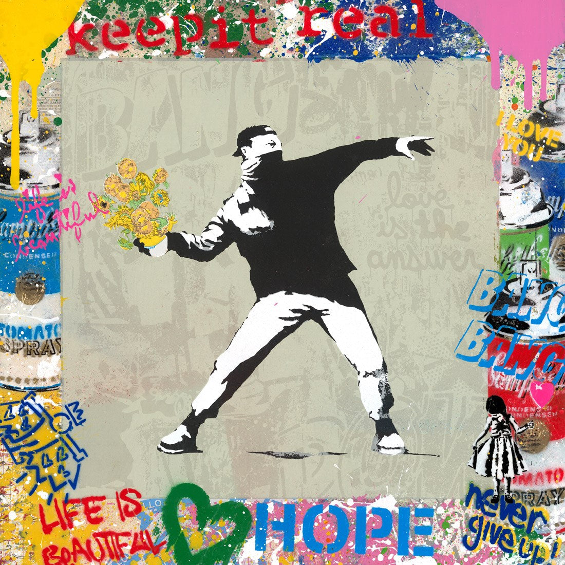 Banksy Flower Thrower