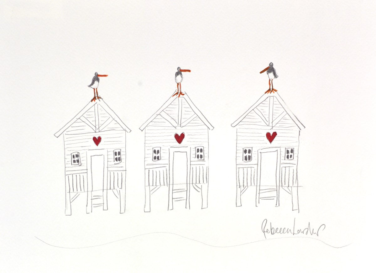 Three Beach Huts (sketch)