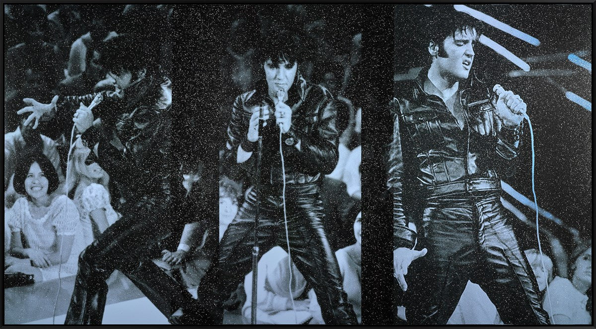 Elvis 1968 Triptych, 2023 Supreme Blue