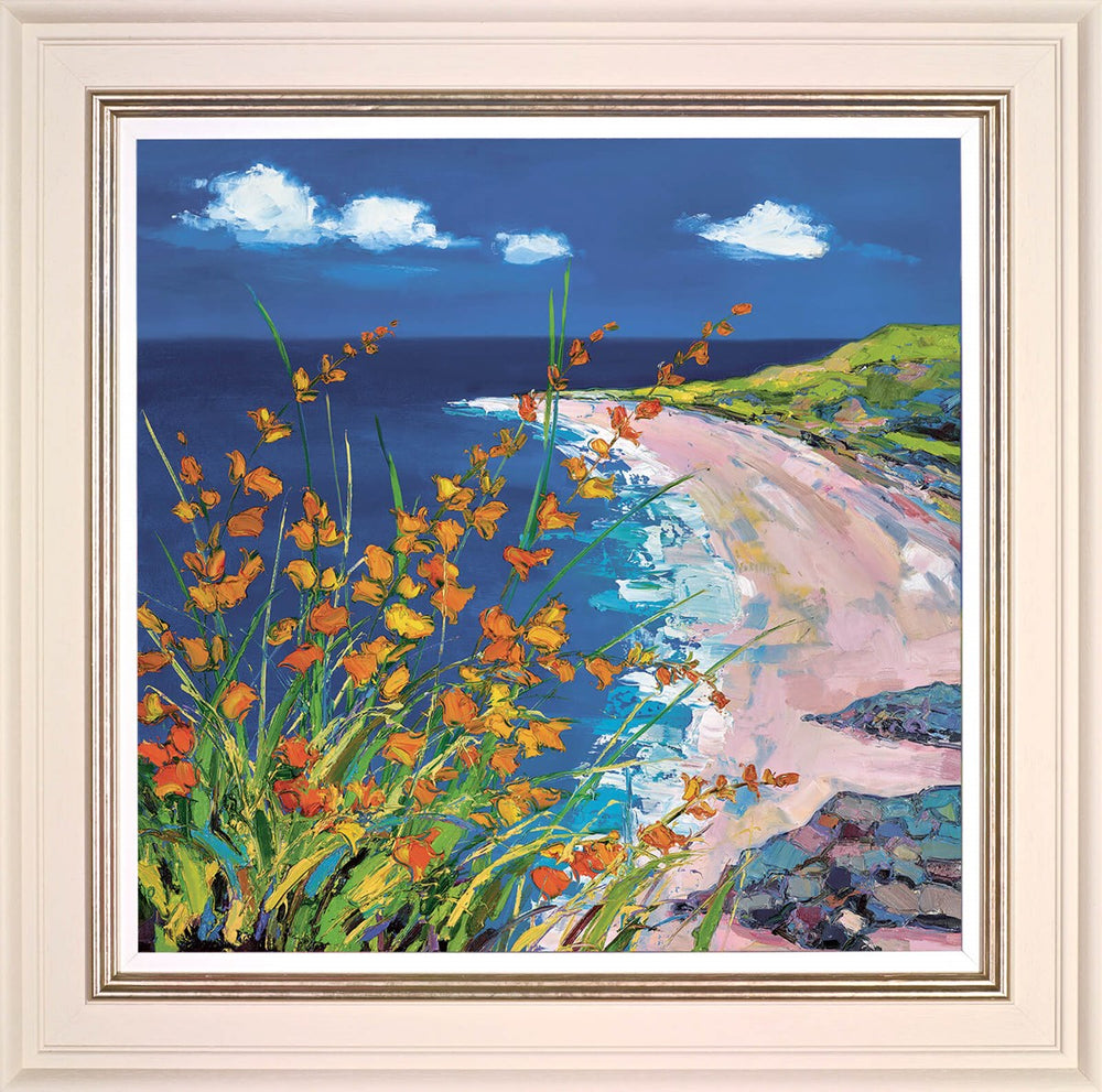 Summer Flowers by the Beach (Framed)