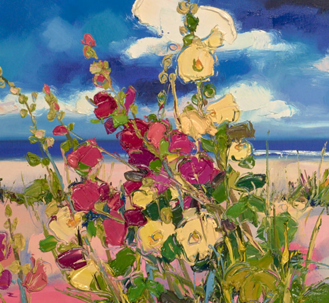Through The Hollyhocks, Aldeburgh Beach