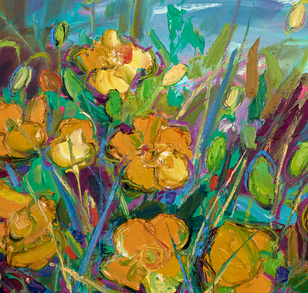Yellow Poppies At The Edge Of A Wood