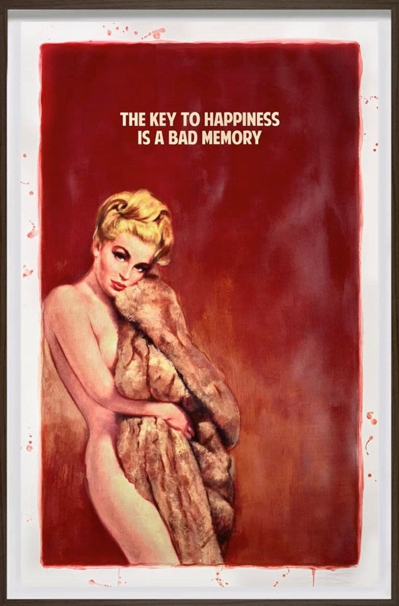 The Key to Happiness (Dark Red) 6/10 (Framed)