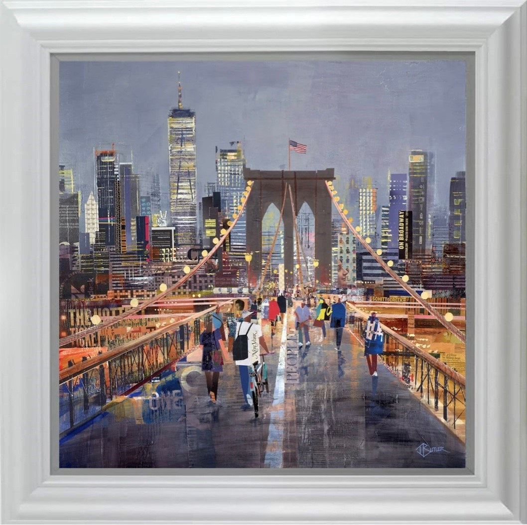 Light Show, Brooklyn Bridge (Framed)