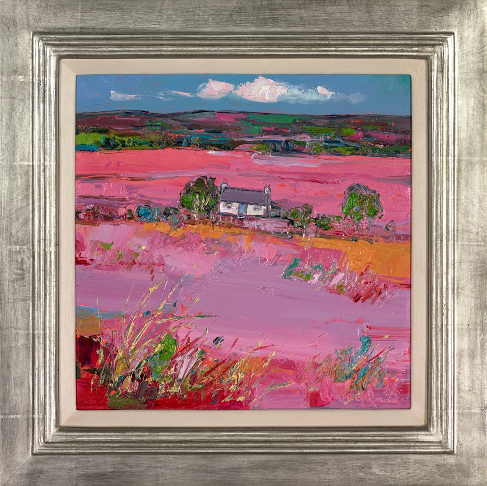 Lilac Grasses and Cottage near Portree, Skye