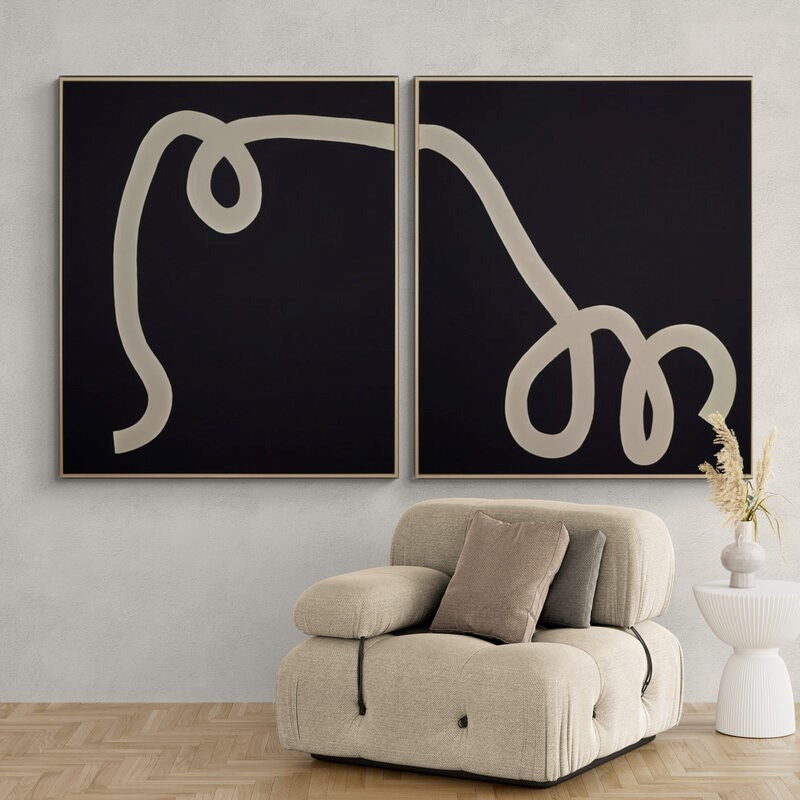 Other Side (Diptych, Black 3.0) (Roomset)