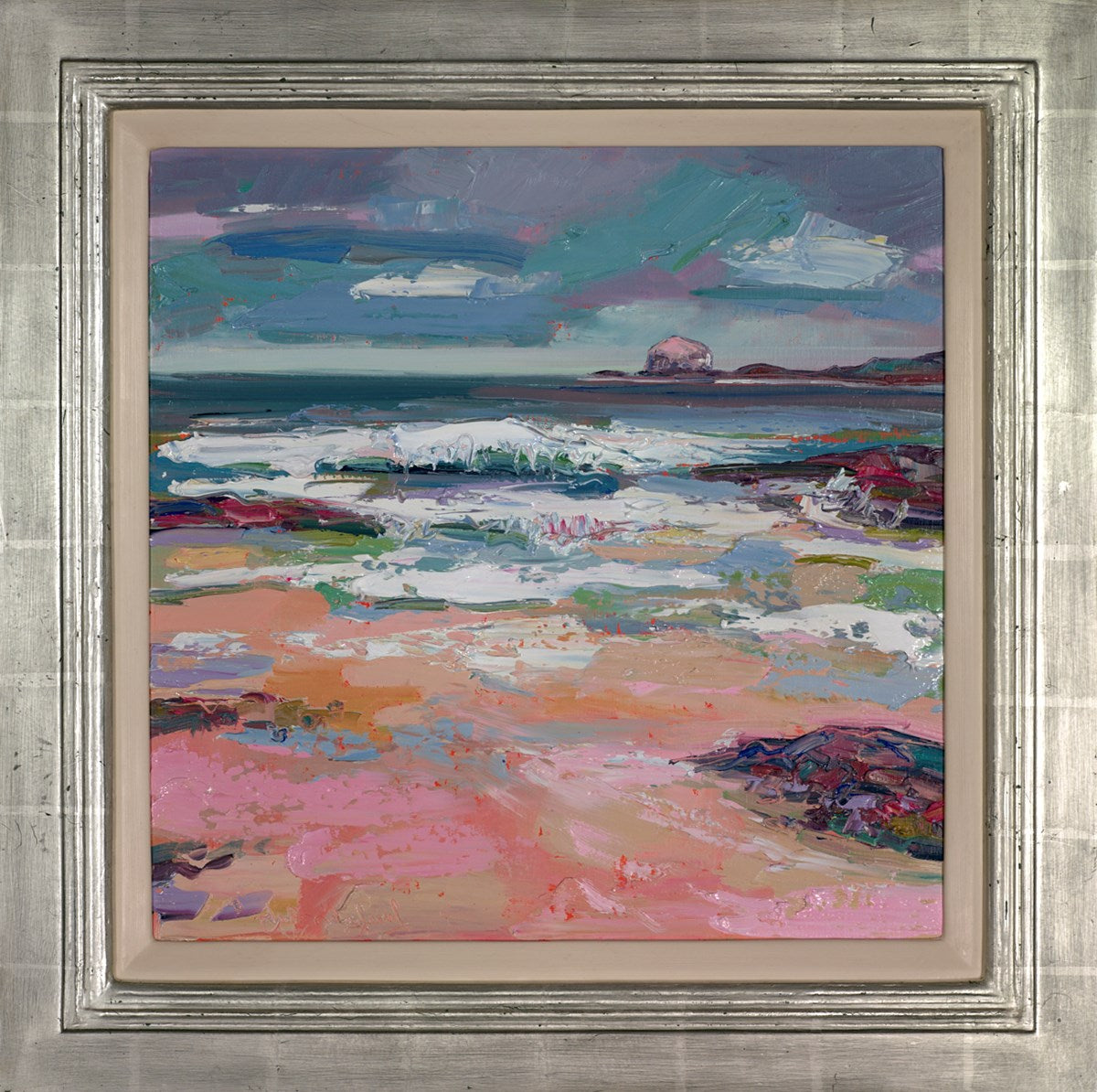 Rough Sea and Pink Sand, Bass Rock