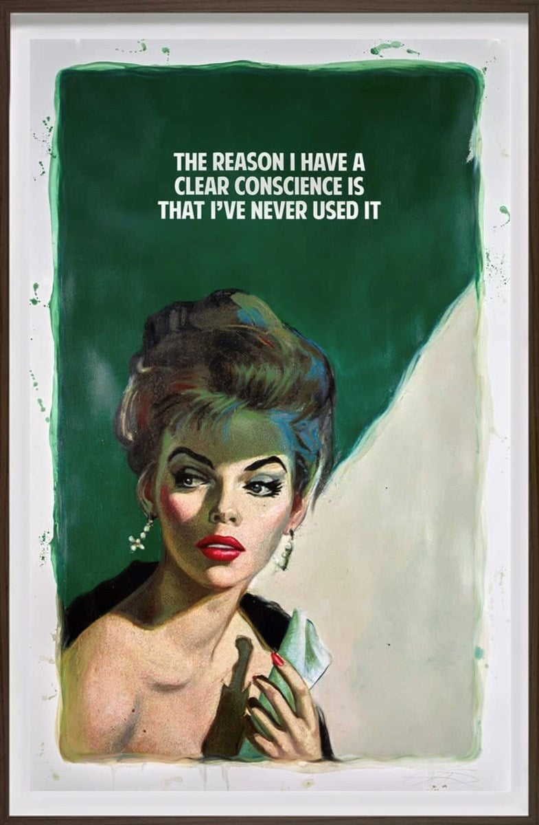 A Clear conscience (Dark Green) 2/10 (Framed)