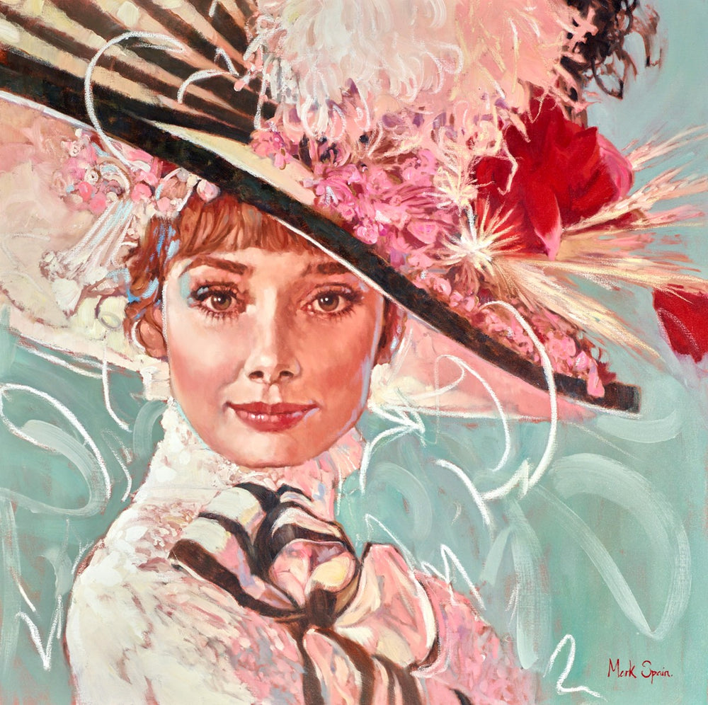 Audrey Hepburn With Large Hat (Flowers)