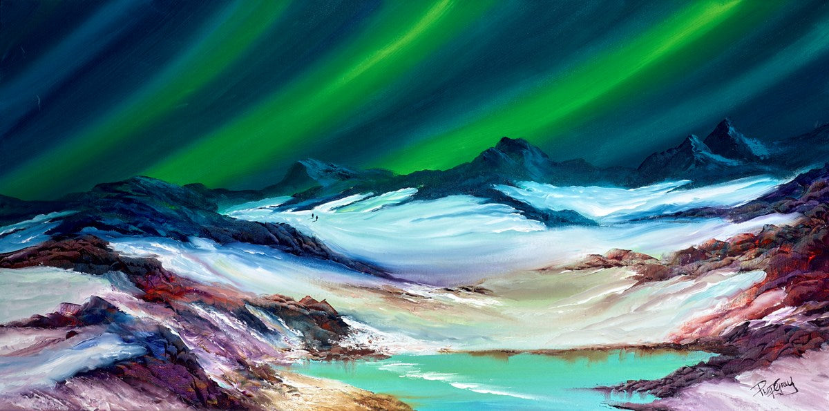 Northern Lights From A Mountain Top