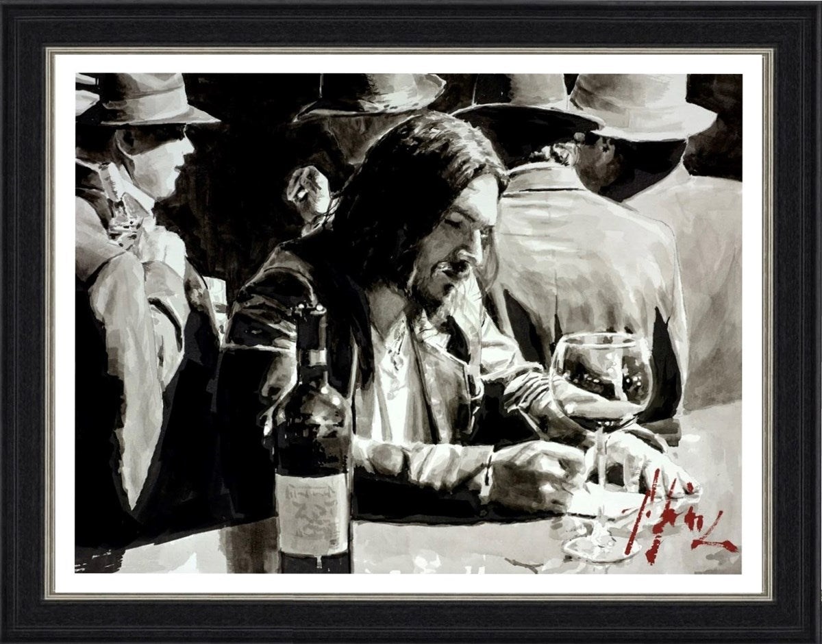 Man at Bar (Framed)
