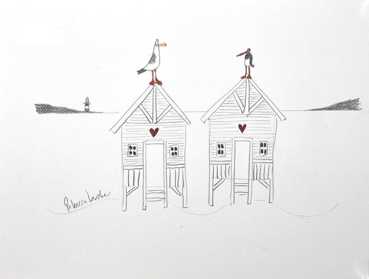 Seagull on a Beach Hut (sketch)