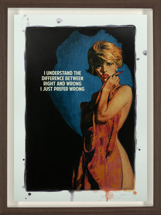 Right and Wrong (Hand Coloured) Small (Framed)