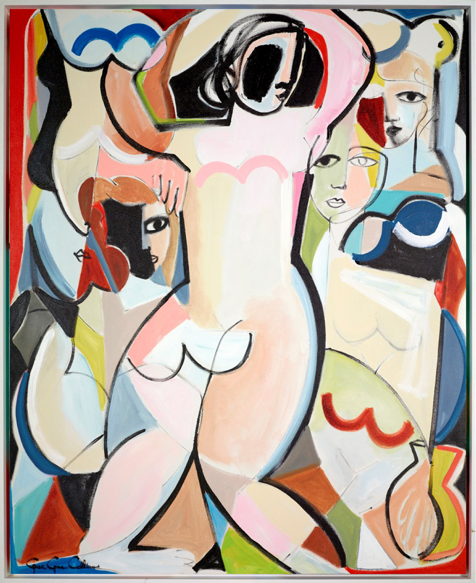 Bold Lines Of Woman (Framed)