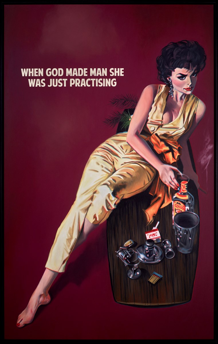 When God Made Man She Was Just Practising (Maroon)