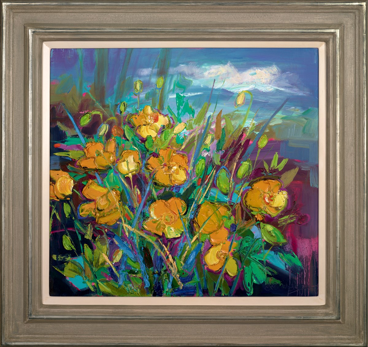 Yellow Poppies at the Edge of a Wood