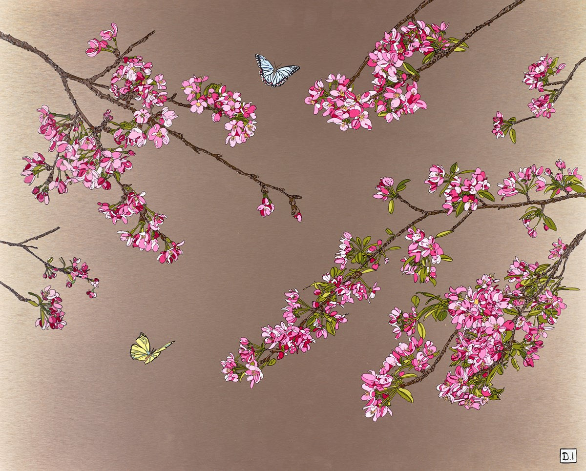 Cherry Blossom and Butterflies