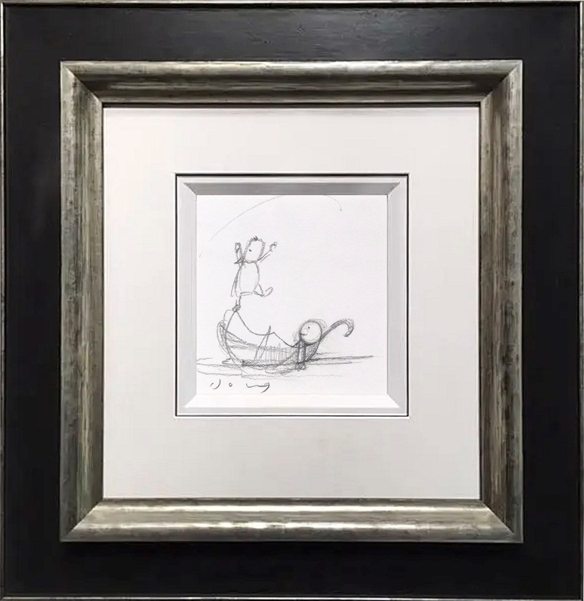 Best Day of My Life, Balancing Dog (Sketch) (Framed)