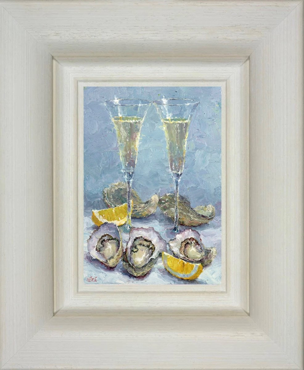 Champagne and Oysters II (Framed)