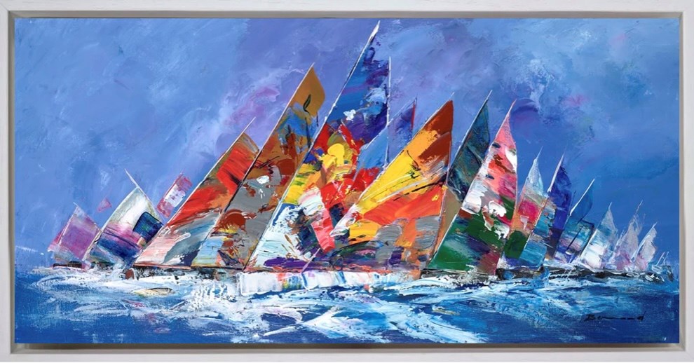 Calm Sea Sailing VI (Framed)