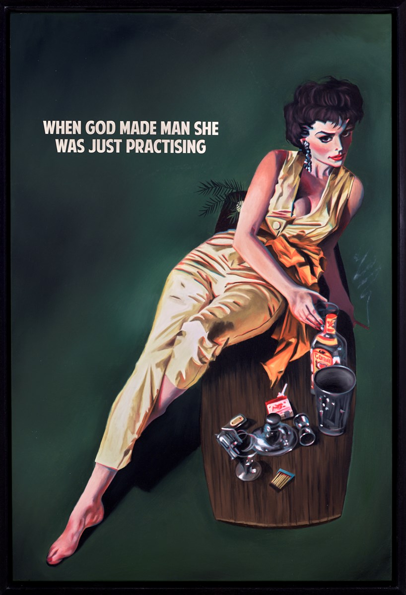 When God Made Man She Was Just Practising (Dark Green)