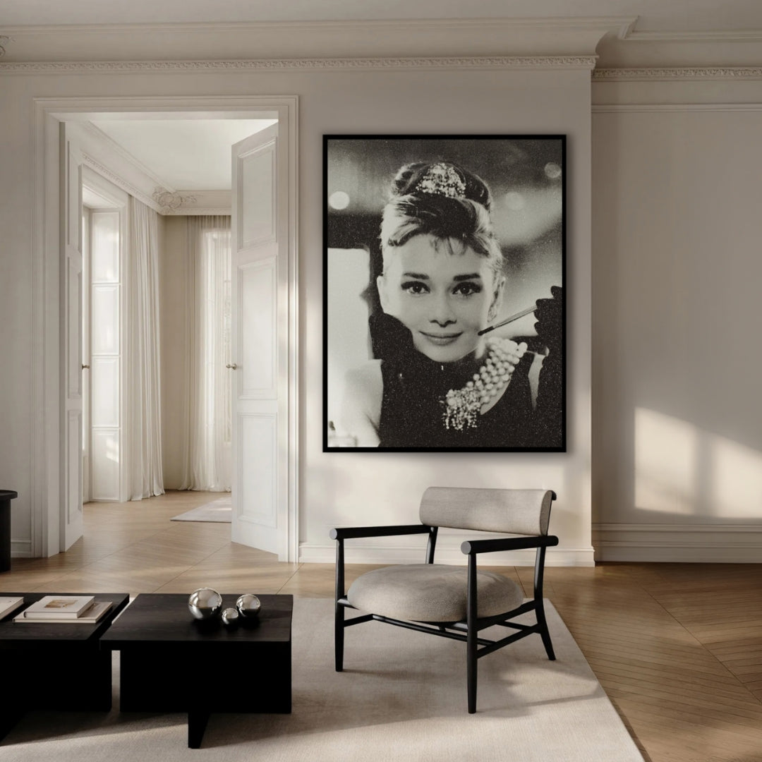 Audrey Hepburn Femme Fatale B&W