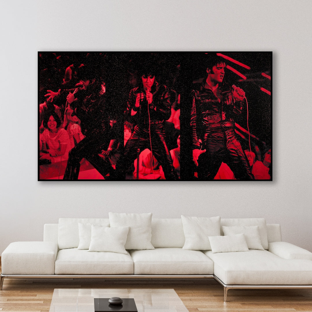 Elvis 1968 Triptych, 2023 Supreme Red