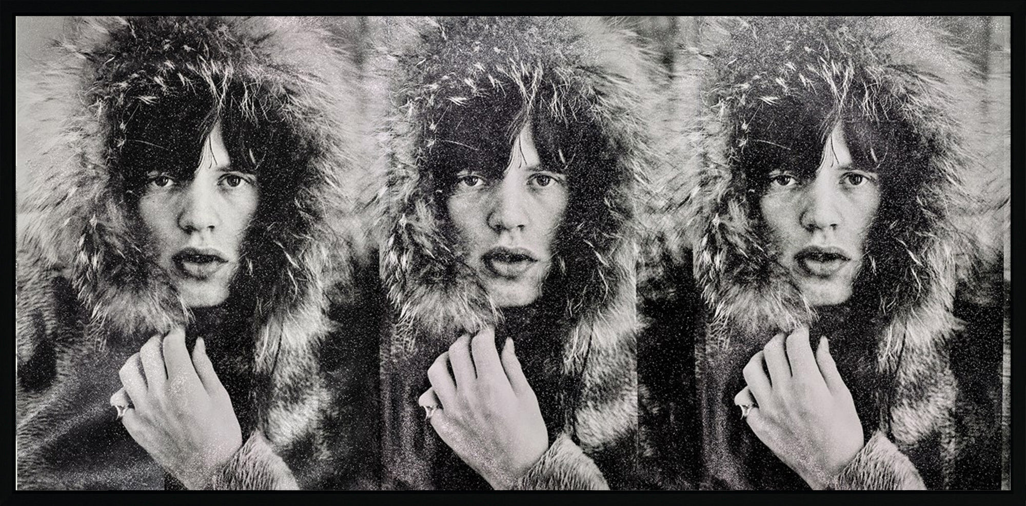 Mick Jagger Triptych, 2023 Stones White