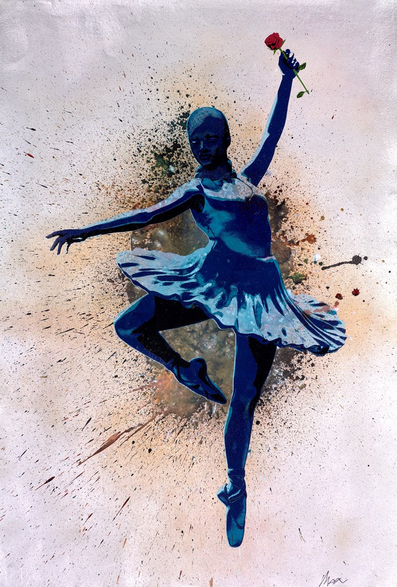 Ballerina Rose (blue & silver)