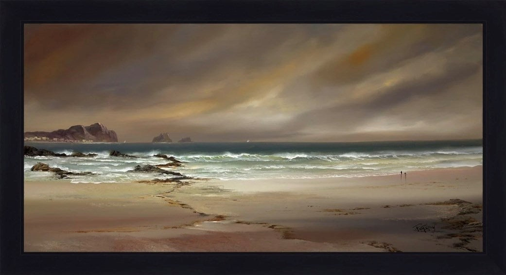 A Cloudy Day at the Beach (Framed)