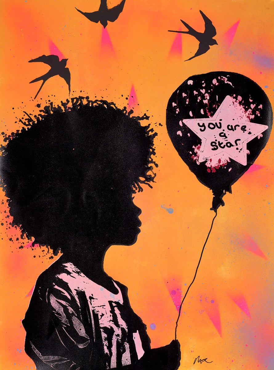 You are a Star (orange & pink)