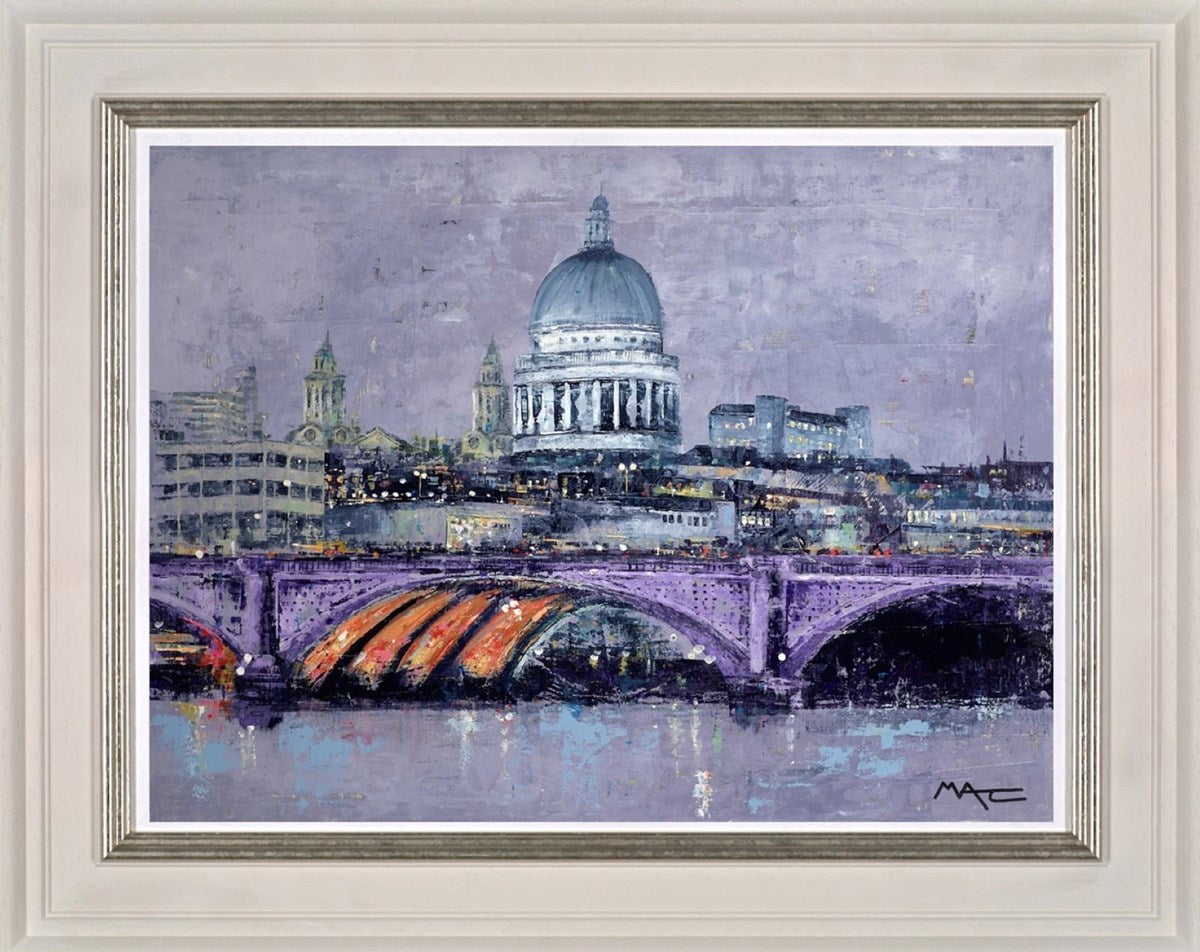 Cold Night Warm Light, London (Framed)