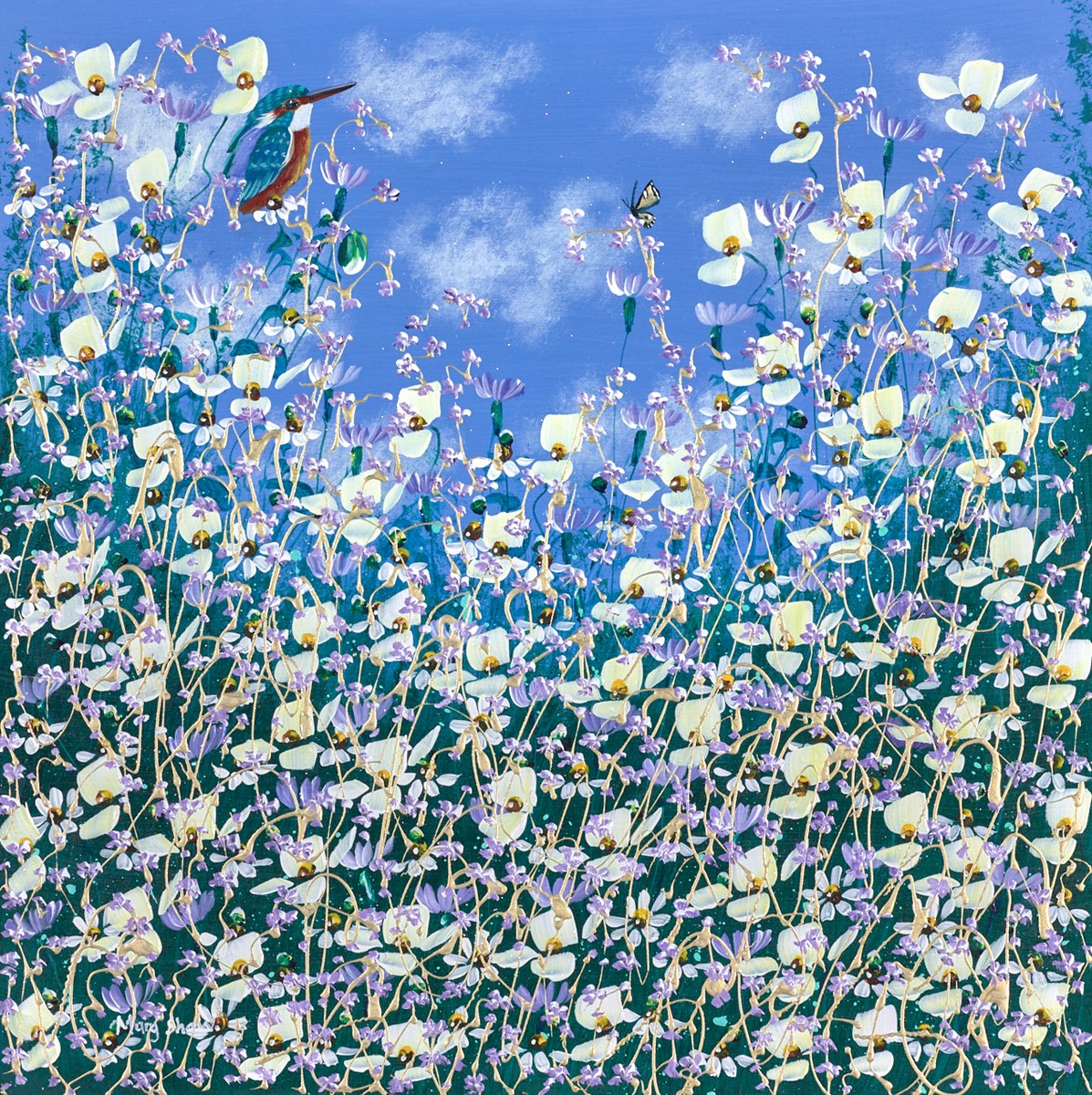 Wildflowers and a Kingfisher II