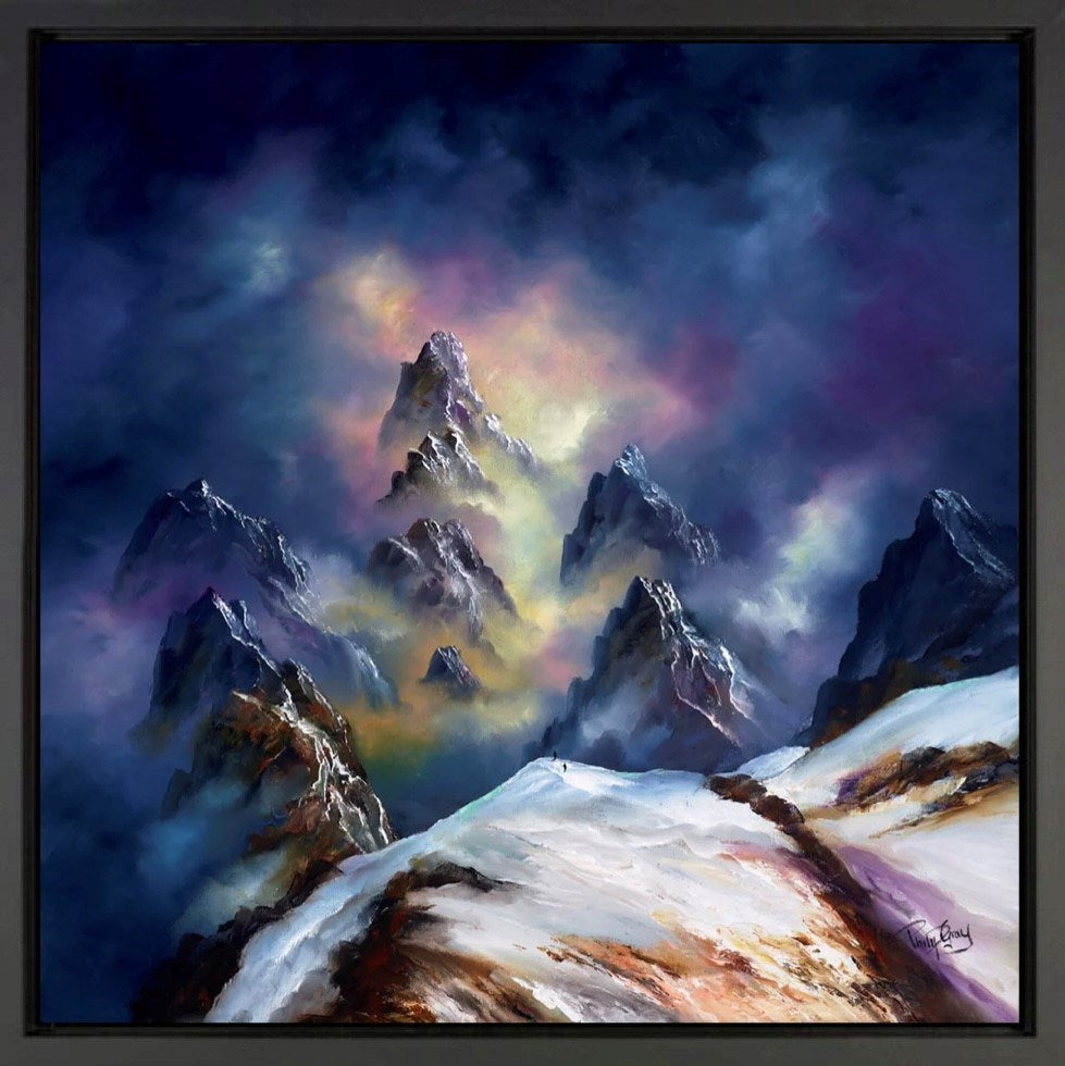 Cloudy Mountains (Framed)
