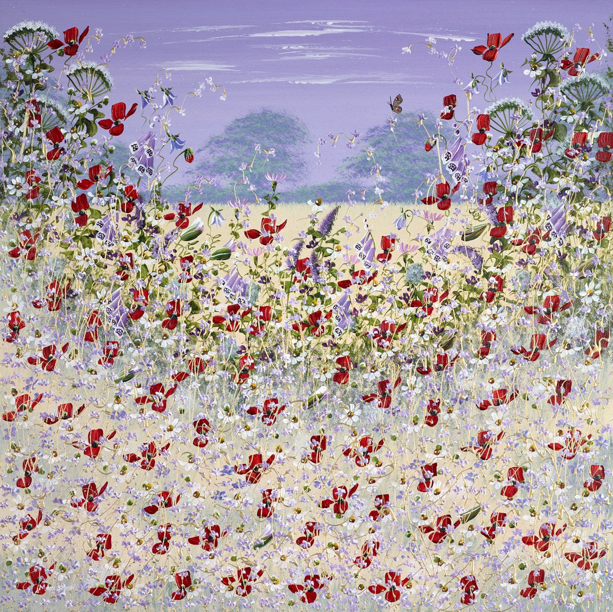 Poppies and Bluebells III