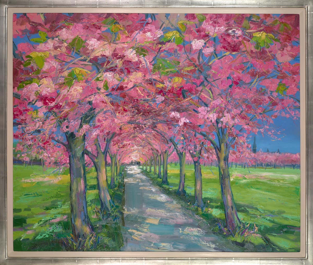 Sunshine On Avenue of Cherry Trees, The Meadows, Edinburgh