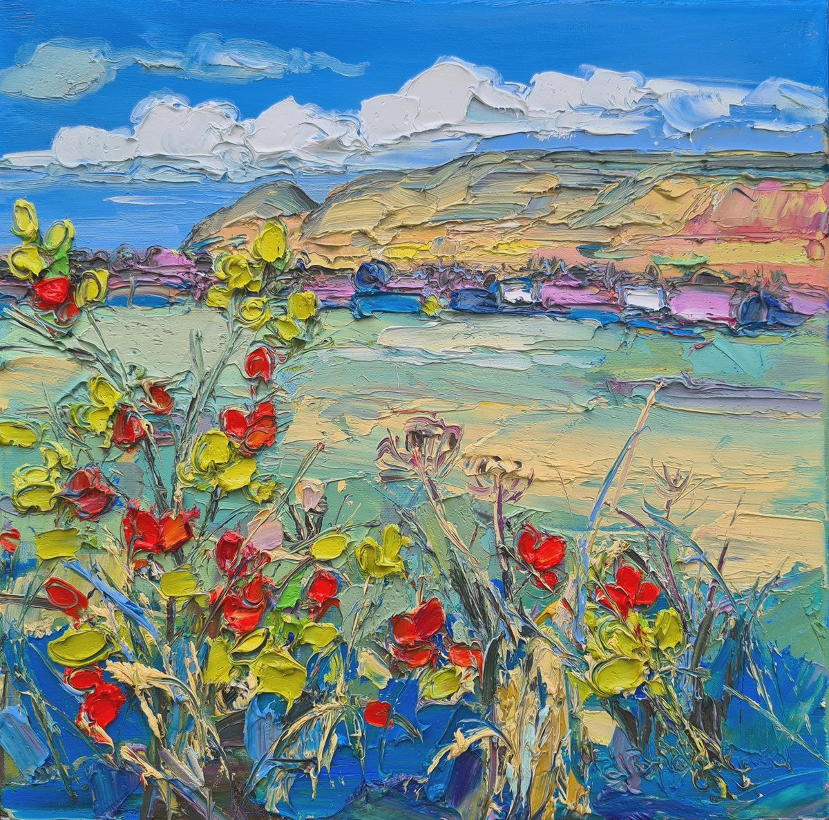 Campsie Fells with Rosehips