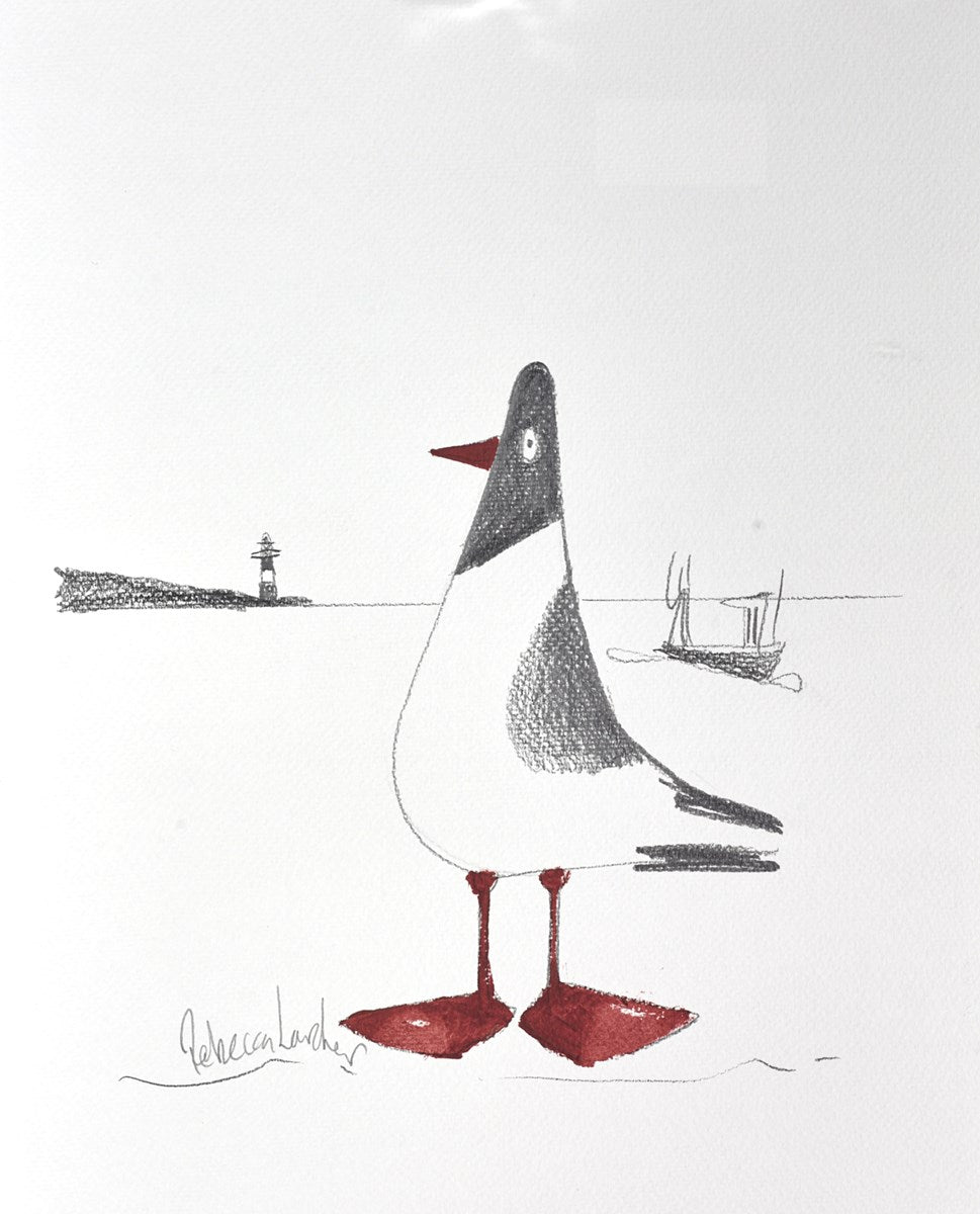 Seagull and Lighthouse (sketch)