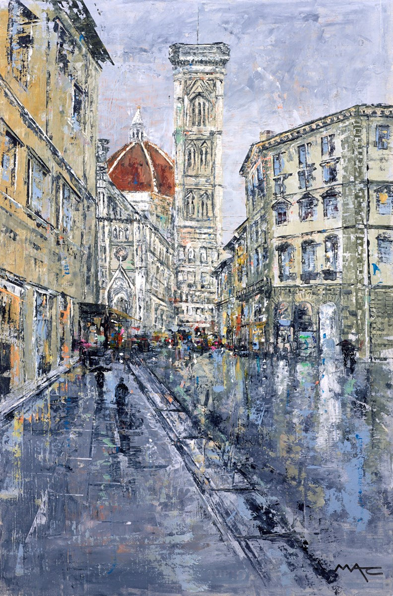 Giotto's in the Rain , Florence , Italy