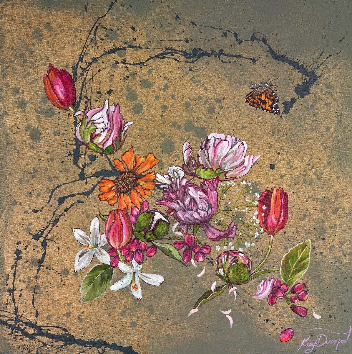 Blooms and the Painted Lady