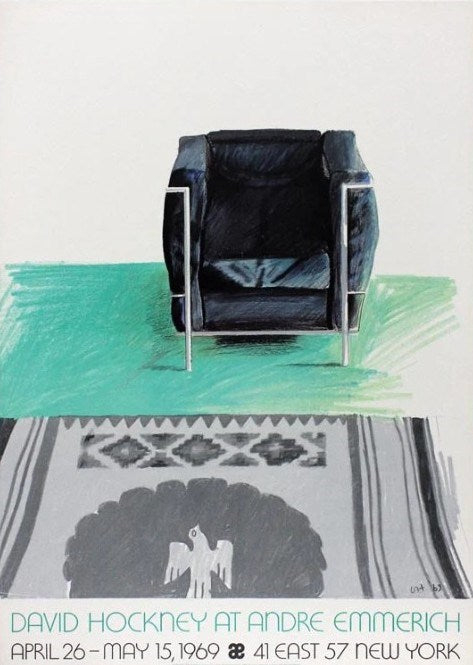 Corbusier Chair and Rug Poster 1969