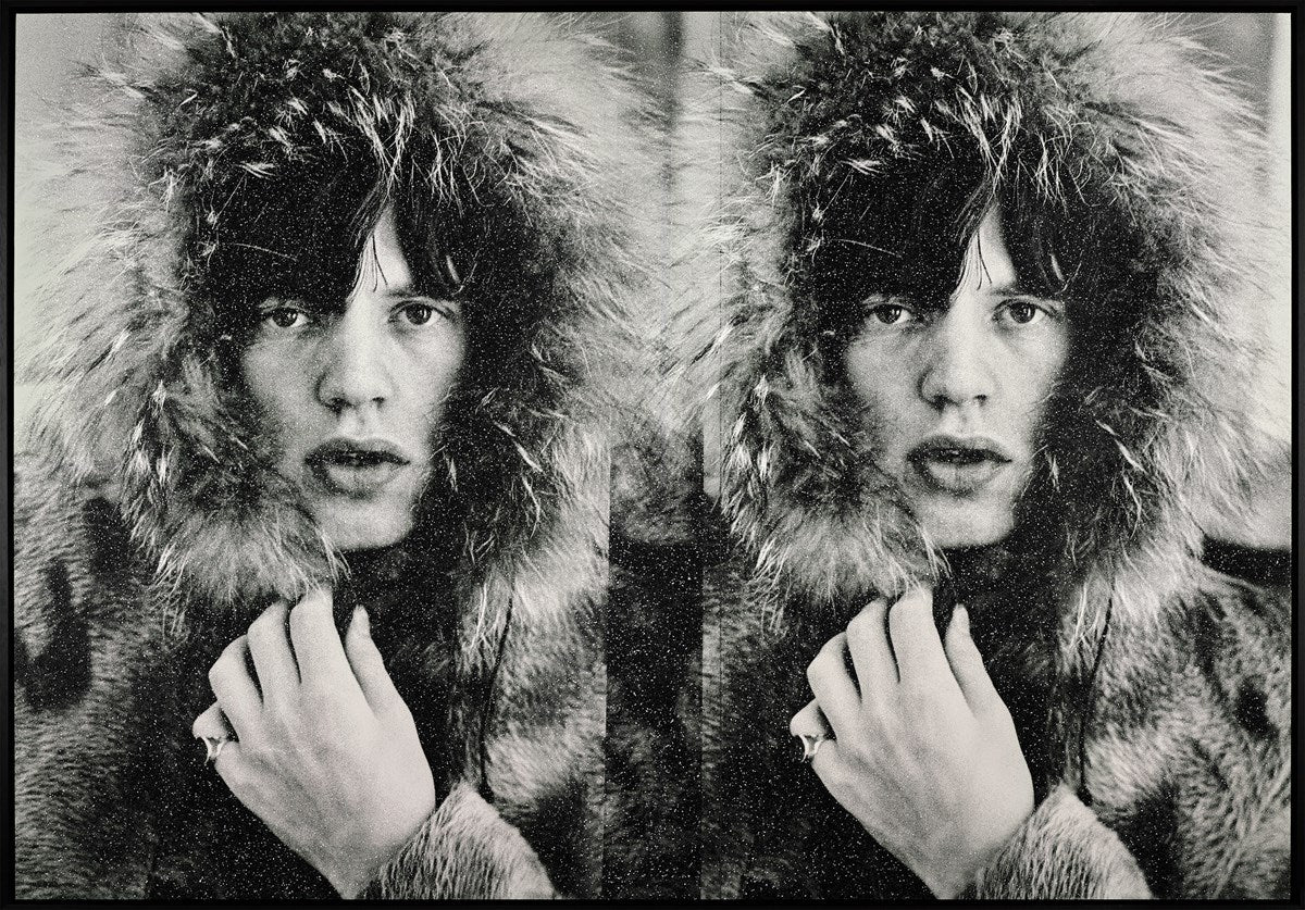 Mick Jagger Diptych, 2023 Love White