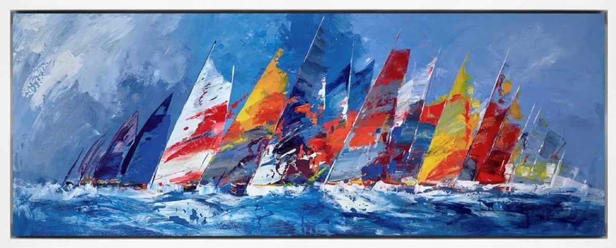 Sailing Into The Sun III (Framed)