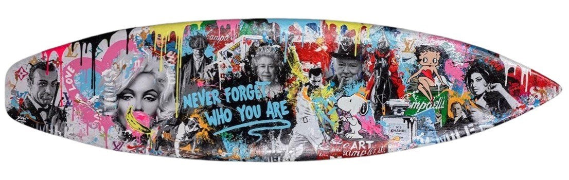 Never Forget - Surf Board (Framed)